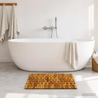 vidaXL Badmatten 2 st Naturel 44 x 60 cm Massief Acacia Hout