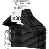 Bodo Kledinghangers - 30 stuks - zwart -