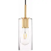 Ledigo Glazen Hanglamp Madrid Tuba Helder Goud - Modern Design
