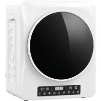 HOMCOM Laundry Dryer-Stahl, Edelstahl-49L x 43B x 61H cm-Weiß