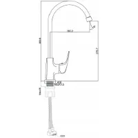 Kuchinox Keukenmengkraan LIDO BKL 968D Chroom/Grijs