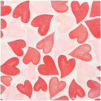 Papstar 10x 20 Servetten 3-laags 1/4 vouw 33 cm x 33 cm Heart to Heart