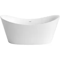 REA - Vrijstaand Bad Ferrano 150 Zwarte stopkap - 150 x 74 x 67 cm