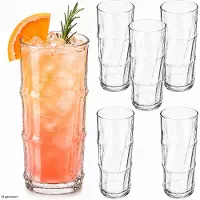 MamboCat Set van 6 BAMBOO longdrinkglazen van 475 ml met bamboe-look – 1003068