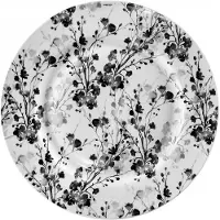 Ambition Black Nature Dessertbord - Wit/Zwart, 19 cm