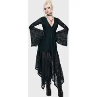 Killstar - Gothic Midi-jurk - What Darkness Returns - Bella's Curse Midi Dress - XS tot 4XL - voor Vrouwen - donkergroen - Maat L