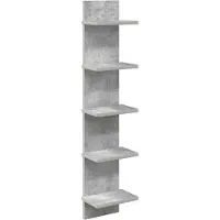 vidaXL Wandplank Betongrijs 22 x 15 x 100 cm Bewerkt hout