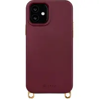 Selencia Rivièra MagSafe Backcover met afneembare haakjes voor de iPhone 12 / 12 Pro - Bold Burgundy