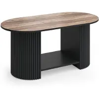 Vicco Salontafel Calero Eiken rustiek/Zwart 100 x 50 cm, Model 61470