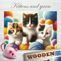 Wooden City Houten puzzel 150 stukjes Kittens & Wol - Wooden.City