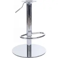 CLP Barkruk Onderstel - Universeel - 10x10 cm Gatafstand - Vervangingsframe met Gasveer - Verstelbaar & 360° Draaibaar - Tot 150 kg - chroom