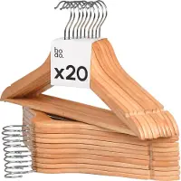 Bodo Kledinghangers - 20 stuks - hout naturel -