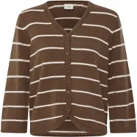 Fransa Gebreid vest 'BITTE' beige / bruin