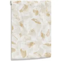 York Antonina Vella VA8327 Vliesbehang – Beige/Goud Abstract – 68,58 x 822 cm