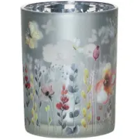 Mars & More Theelichthouder Border bloemen vlinder medium 12cm