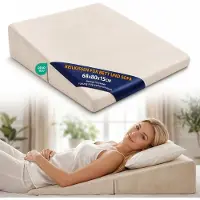 Totsy Baby Wigkussen voor Bed en Bank 68x80 cm - Reflux Kussen & Matraswig voor Volwassenen – Bedwig Leeskussen Rugkussen Hoofdeinde Beenkussen – Matrasverhoger Hoes Wasbaar Oeko-Tex