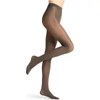 Falke Matt Deluxe eenkleurig materiaal transparant 30 DEN panty dames grijs - maat L