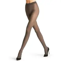 Falke Matt Deluxe eenkleurig materiaal transparant 30 DEN panty dames grijs - maat S-M