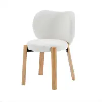 Happiq Fauteuil Set - Hout en Metaal - voor woonkamer en slaapkamer - Wit - voor Thuis en Professioneel Gebruik