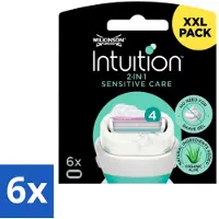 Wilkinson Intuition 2-in-1 Scheermesjes voor de gevoelige huid – 6 mesjes – Voordeelverpakking – 6 stuks