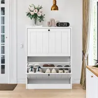 Sweiko Schoenenkast - Halmeubel - 2 klepdeur - Wit
