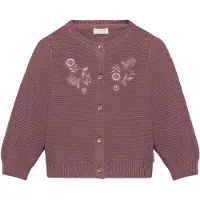 Noppies Gebreid vest donkerroze