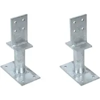 Alberts 2 x T-paaldrager mit Steg, betonanker 150 mm, Steghöhe 130 mm, thermisch verzinkt, voor inbetonneren