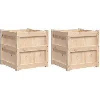 vidaXL Plantenbakken 2 st cm massief grenenhout