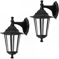 Rabalux - 2 stuks tuinwandlamp/ Wandlamp - Zwart - Ideaal voor elk terras
