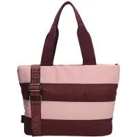 Zebra trends Elske Puffer Laptopschoudertas - 15.6" laptopvak - streep burgundy old pink