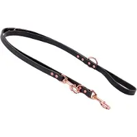 Adori Dresseerlijn Vintage Rose Met Print - Riem - 200x1.8 cm Zwart