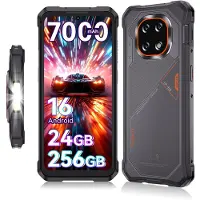 Cubot Robuuste Smartphone - Kingkong ES 5 - 6,88" 120Hz - 24GB RAM - 256GB ROM - 7000 mAh 33W - Android 16 - 4G Dual SIM - IP68/IP69K - NFC - GPS - 2026 nieuw - Grijs