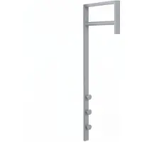 Hioshop Pisa kapstok 1 kapstok, 3 haken grijs.