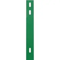 Alberts 970758 platijzer, voor het bevestigen van dubbelstaafroosters aan hekpalen, groen, groen kunststofgecoat RAL 6005, 2460 x 40 mm
