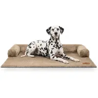 Knuffelwuff bankbeschermer Hudson van ribfluweel voor stijlvolle bescherming en een gezellig favoriet plekje op je bank XL 100 x 95cm Bruin