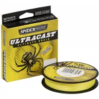 Spiderwire UltraCast - Hi Vis Yellow - Gevlochten Lijn - Vislijn - Visdraad - 0,17mm 18,10kg 110m