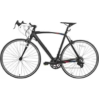 Happiq Racefiets – Voor dames en heren – 700 c, 14 versnellingen, lichtgewicht aluminium frame, stads- en racefiets – Black-S-14