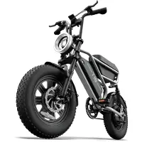 SmartAI Elektrische Fatbike 16 x 3.0 Inch - 48V 15.6Ah - Tot 110 km Bereik - 250W Motor -Zilver