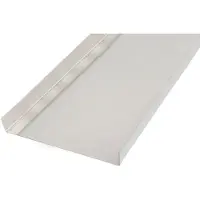 Alberts 462987 gladde plaat | gefacetteerd, U-vorm | aluminium, naturel | 1000 x 18 x 130 x 18 mm