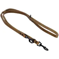 Adori Dresseerlijn Vetleder Met Print - Riem - 200x1.4 cm Olijfgroen
