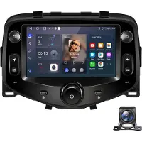 Hexinex Autoradio Geschikt voor Peugeot 108/ Citroen C1/ Toyota Aygo - Draadloos CarPlay, Android Auto, multimediaspeler - 1* achteruitrijcamera - 2GB+64GB