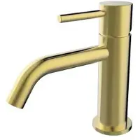 Klea Style Opbouw Laag Wastafelmengkraan 1 Greeps Geborsteld Messing