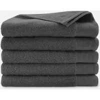 Walra Badhanddoek - Soft Cotton - Set van 5 - Hotel Kwaliteit - 100% katoen - 550 g/m² - 70x140 cm - Antraciet