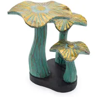 AW Gifts Small Golden Mushroom Art - 20cm - Greenwash