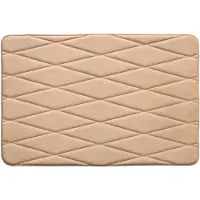 Hamat California Winding Taupe Badkamermat 50x78 cm – Zachte Badmat – Antislip Douchemat – Comfortabele Badkamermat