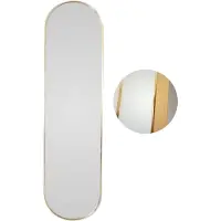 MISOU Spiegel - Passpiegel - Goud - Ovaal - Hangend - 112x40cm - Glas - Wandspiegel - ARIEN