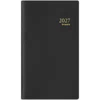 Brepols agenda 2027 - INTERPLAN [0.731] - GENOVA + ABC - Zakagenda - 1 week op 2 pagina's - Weekoverzicht - Gespiraleerd - Zwart - 8.9 x 16 cm