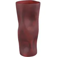 Ptmd Saieda Burgundy Ceramic Vase Organic Round Shape L