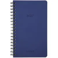 Brepols agenda 2027 - INTERPLAN [0.736] - CALVI - Zakagenda - 1 week op 2 pagina's - Weekoverzicht - Wire-O - Blauw - 9 x 16 cm