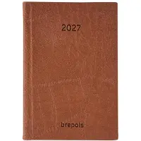 Brepols agenda 2027 - DELTA [0.834] - LUCCA - Zakagenda - 1 week op 2 pagina's - Weekoverzicht - Bruin - 8.1 x 12 cm/Klein formaat!!